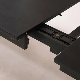 Table rectangulaire rallonge hévéa chêne 6-10 personnes Solene