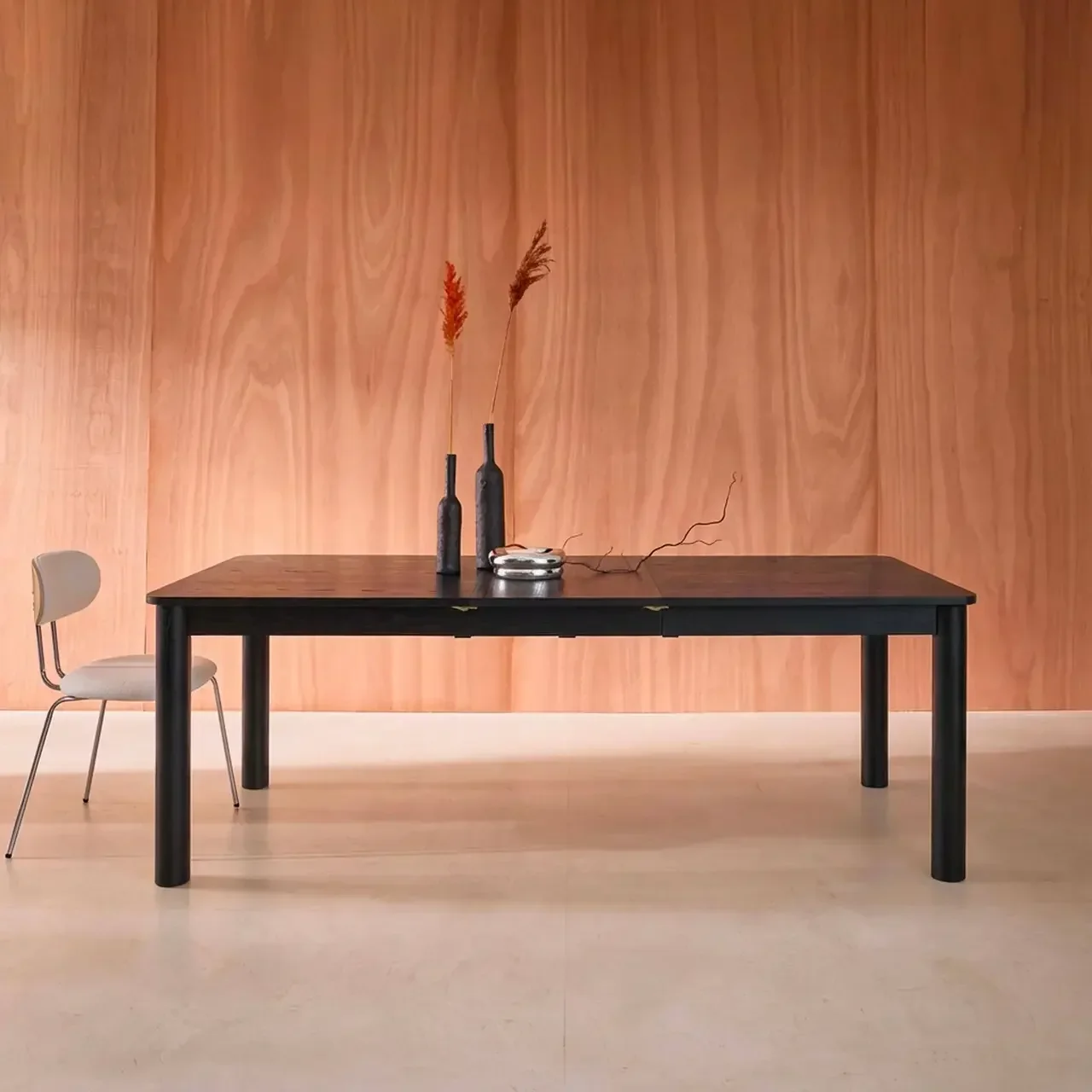 Table rectangulaire rallonge hévéa chêne 6-10 personnes Solene
