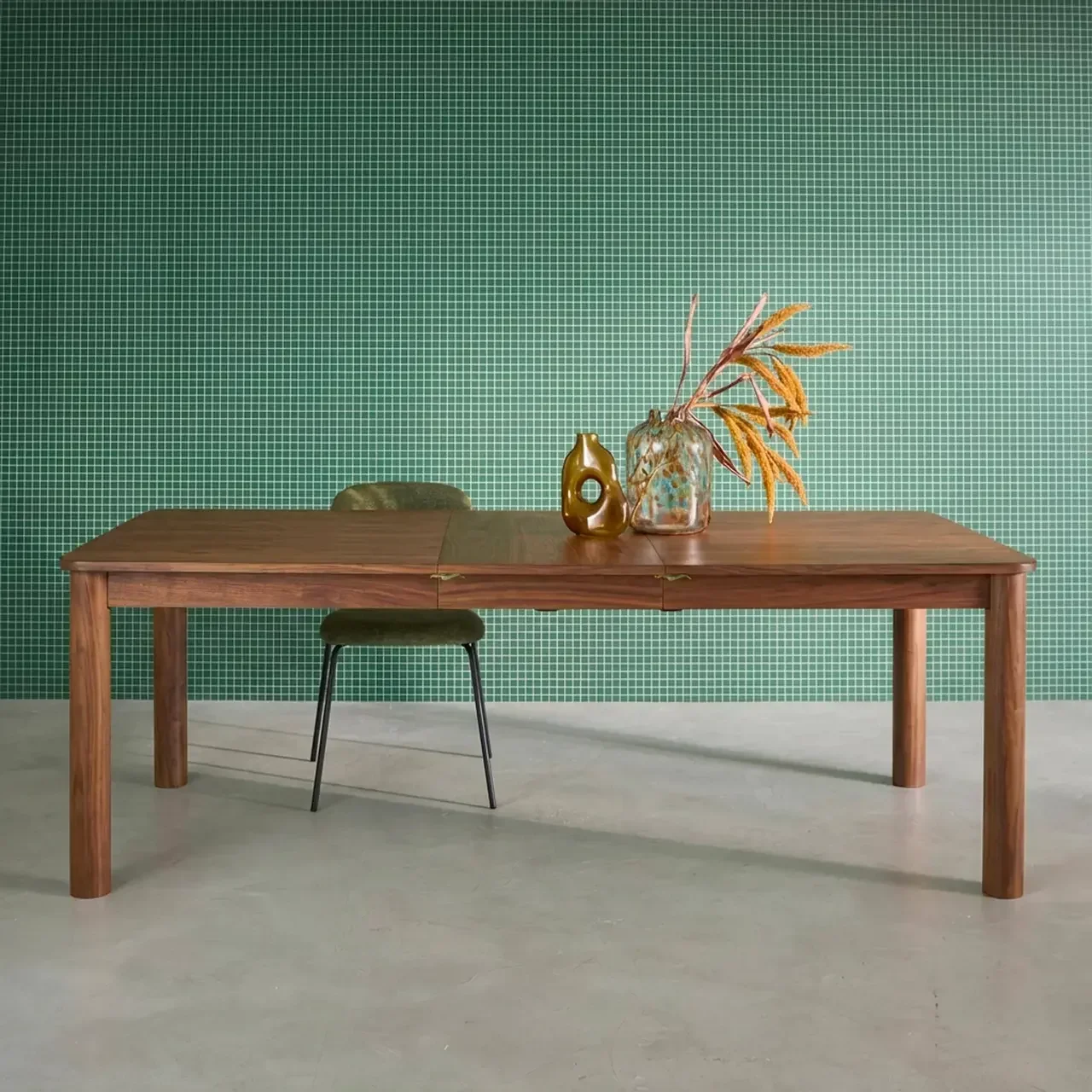 Table rectangulaire à rallonges hévéa massif 6-10 places Solene