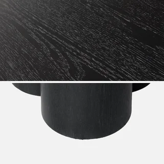 Table ronde 4 personnes hévéa massif chêne Leonore 130 cm