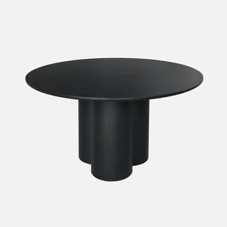 Table ronde 4 personnes hévéa massif chêne Leonore 130 cm