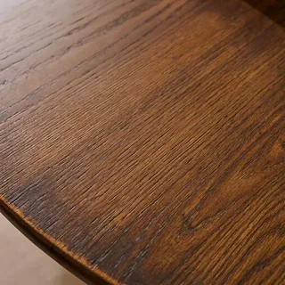 Table ronde 4 personnes hévéa massif chêne Estelle 115 cm