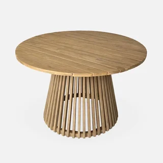 Solid acacia round garden table 4 seater patio outdoor Oviedo