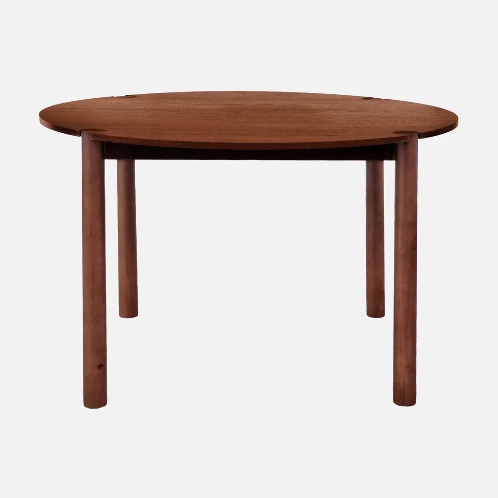 Table ronde bois hévéa 4 personnes pieds design Clémence
