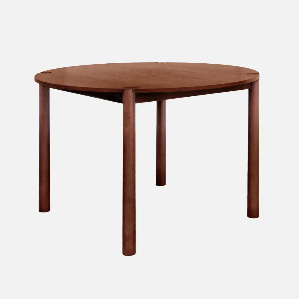Table ronde bois hévéa 4 personnes pieds design Clémence