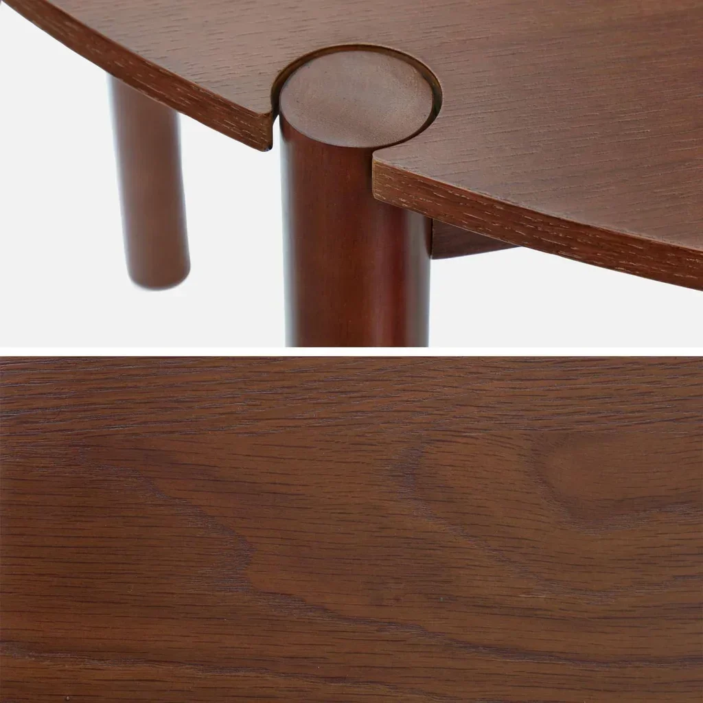 Table ronde bois hévéa 4 personnes pieds design Clémence
