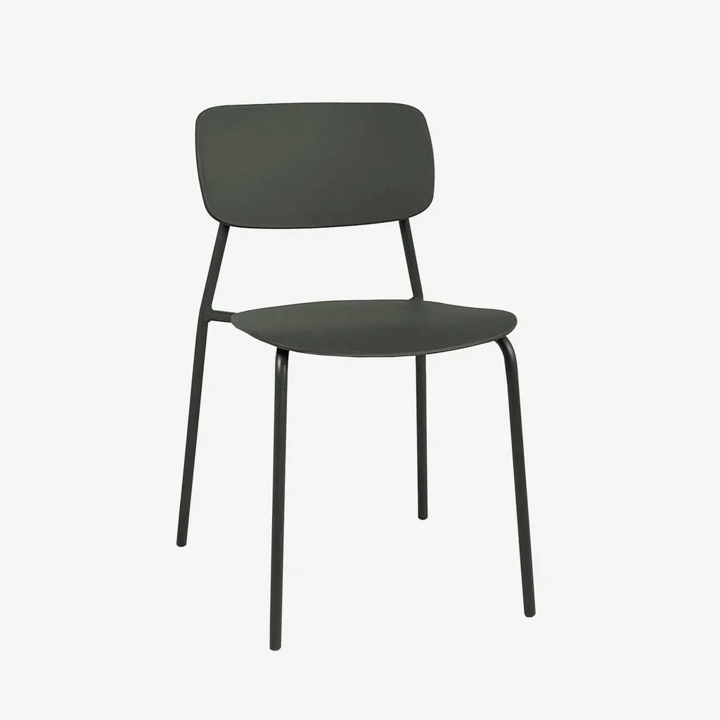 Mesa bistro redonda de acero con 2 sillas para balcón y terraza