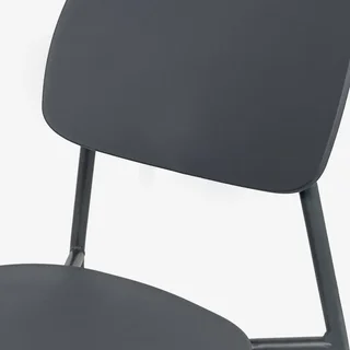 Mesa bistro redonda acero y 2 sillas apilables balcón terraza conjunto