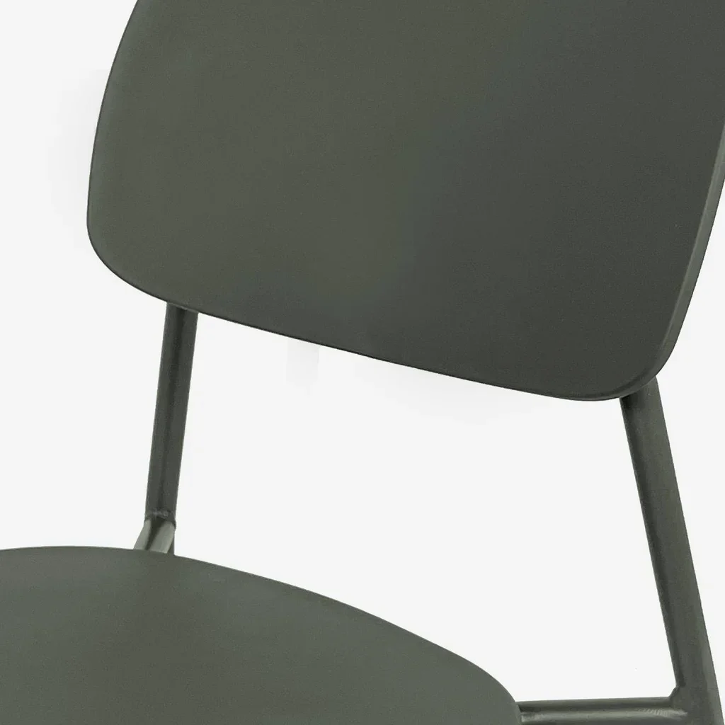 Mesa bistro redonda de acero con 2 sillas para balcón y terraza