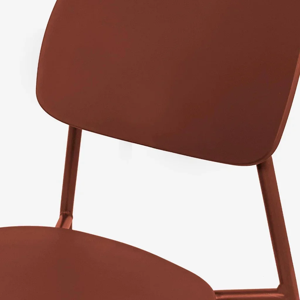 Conjunto mesa redonda bistró y 2 sillas de acero para balcón
