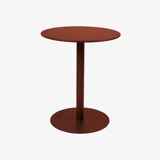 Conjunto mesa redonda bistró y 2 sillas de acero para balcón