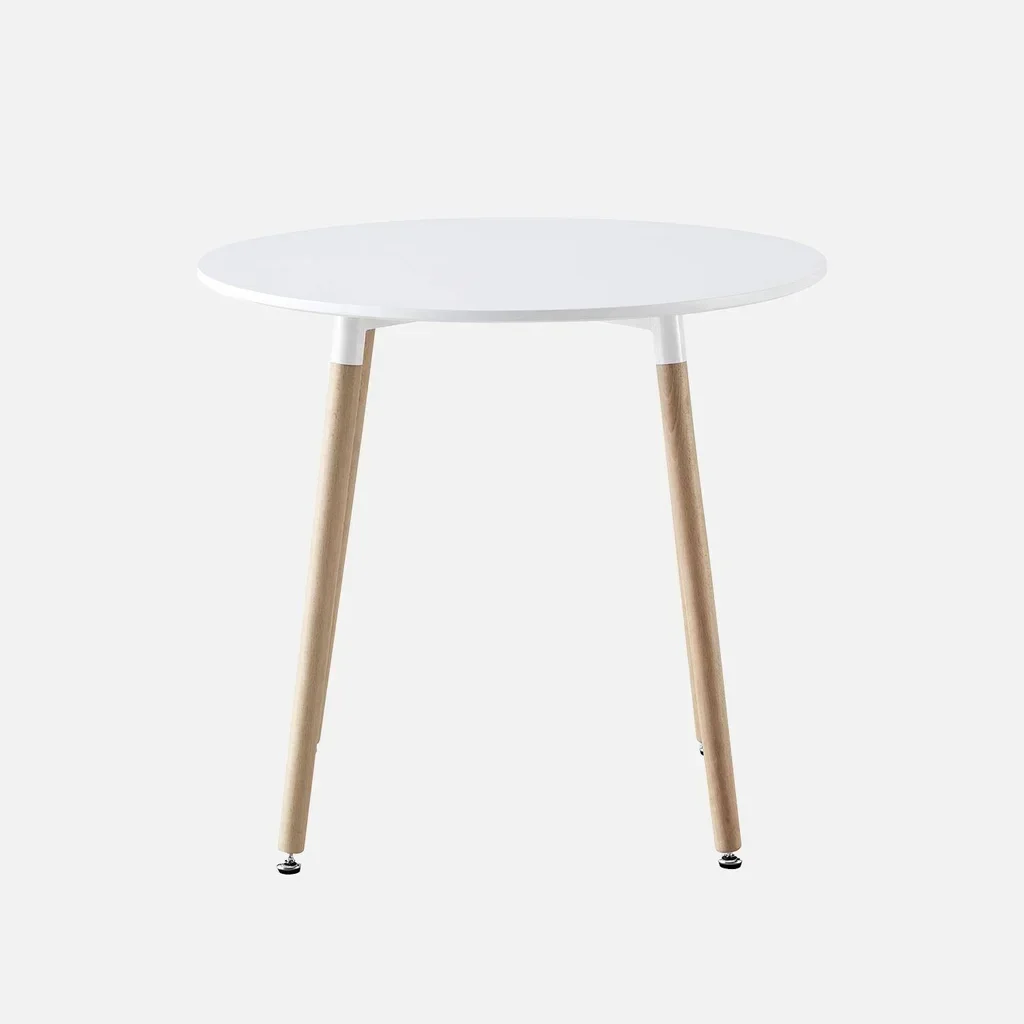 Table ronde scandinave blanche 2 personnes pieds hêtre Hedvig