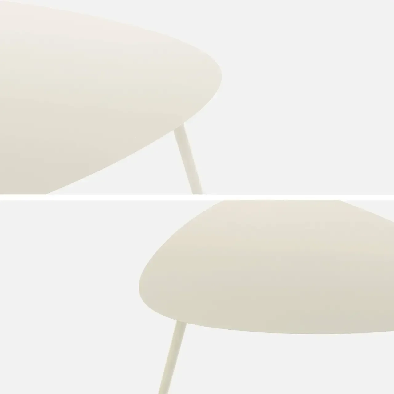 Triangular Nesting Coffee Tables Steel Indoor Outdoor Scandinavian Design