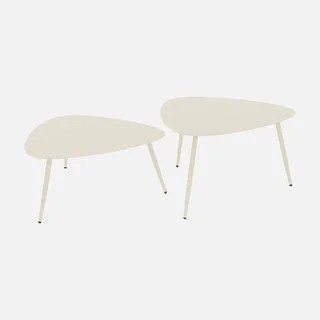 Triangular Nesting Coffee Tables Steel Indoor Outdoor Scandinavian Design