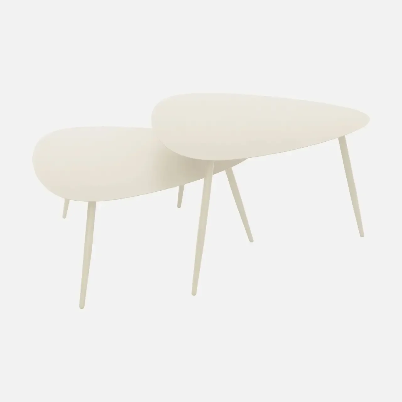 Triangular Nesting Coffee Tables Steel Indoor Outdoor Scandinavian Design
