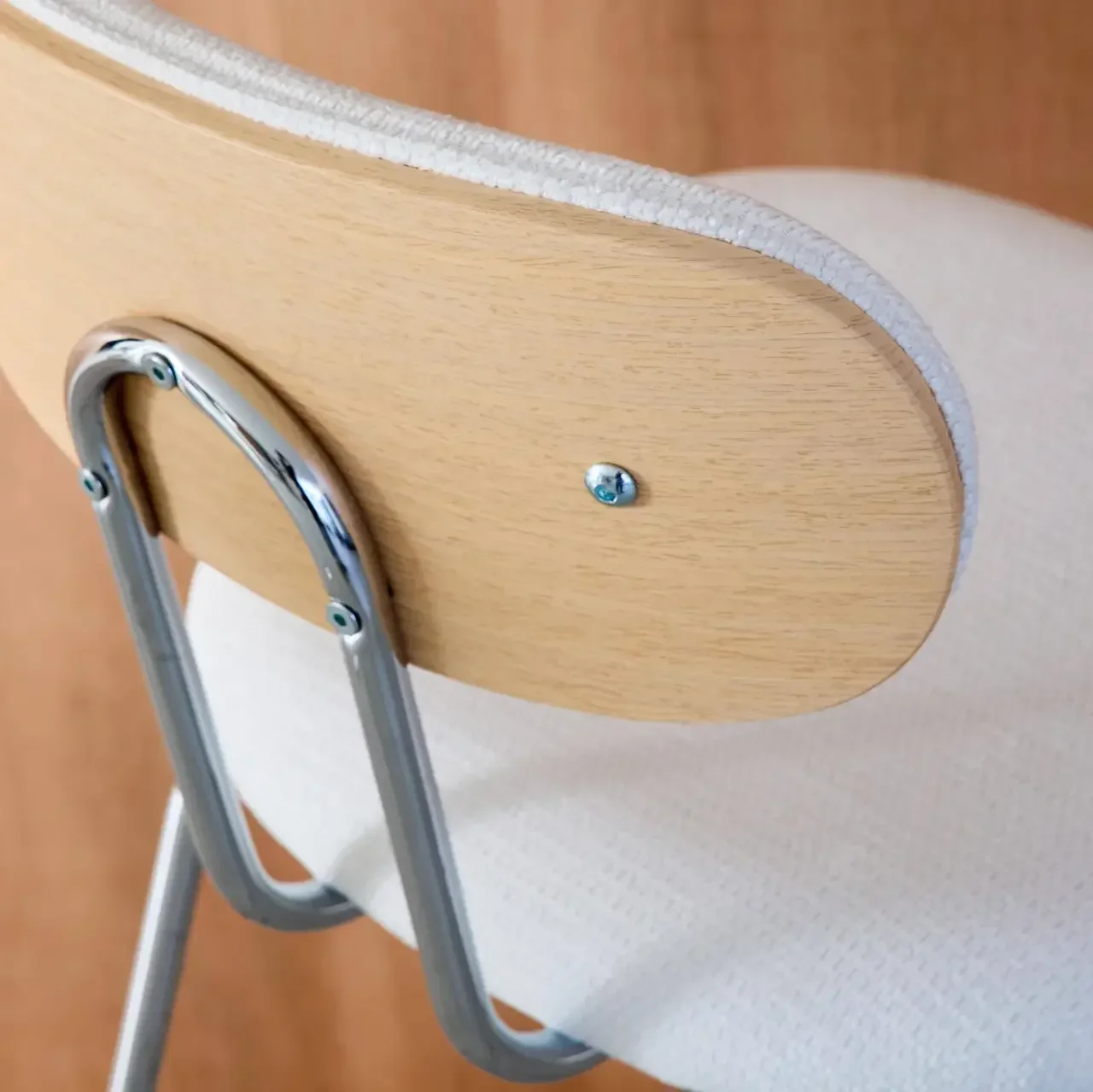 Tabouret de bar bois courbé chêne et tissu déperlant 76,5 cm lot de 2