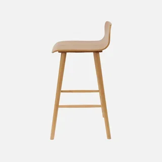 Tabouret bar scandinave hévéa massif 67,5 cm lot 2 Cassia