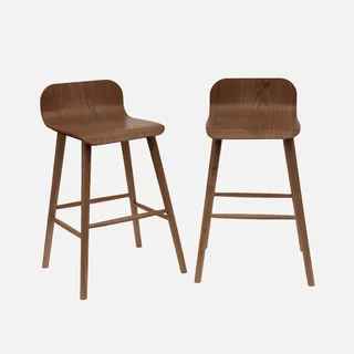Tabouret bar scandinave hévéa massif 67,5 cm lot de 2