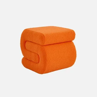 Tabouret capitonné bouclette 1 place design moderne et confortable