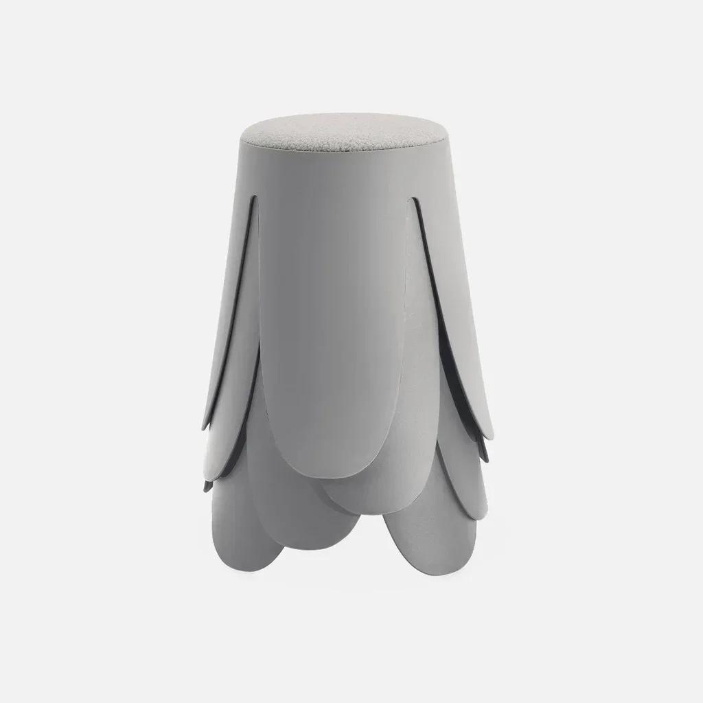 Tabouret empilable effet bouclette Niki - lot de 4