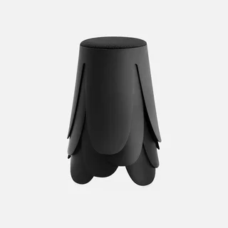 Tabouret bouclette empilable lot 4 Niki design fleur pieds arrondis