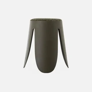 Tabouret empilable bouclette lot 4 Niki beige salon