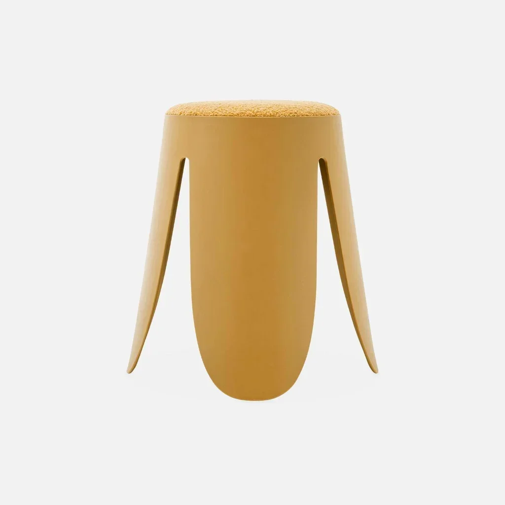 Tabouret empilable effet bouclette Niki - lot de 4