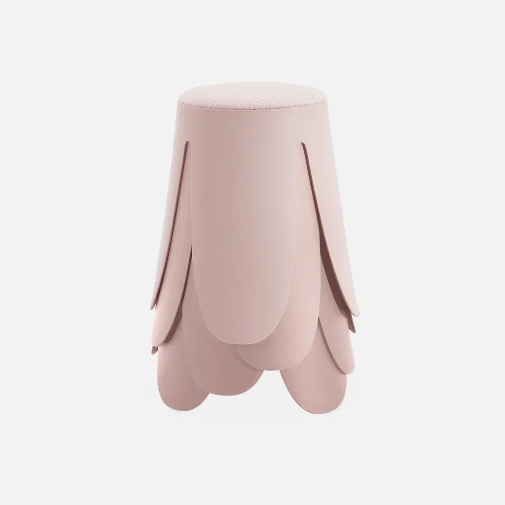 Tabouret empilable Niki bouclette lot de 4 design fleur