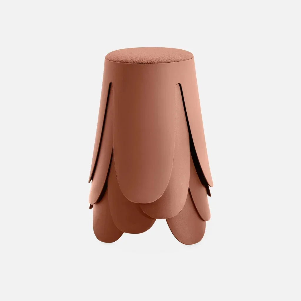 Tabouret empilable Niki effet bouclette lot de 4