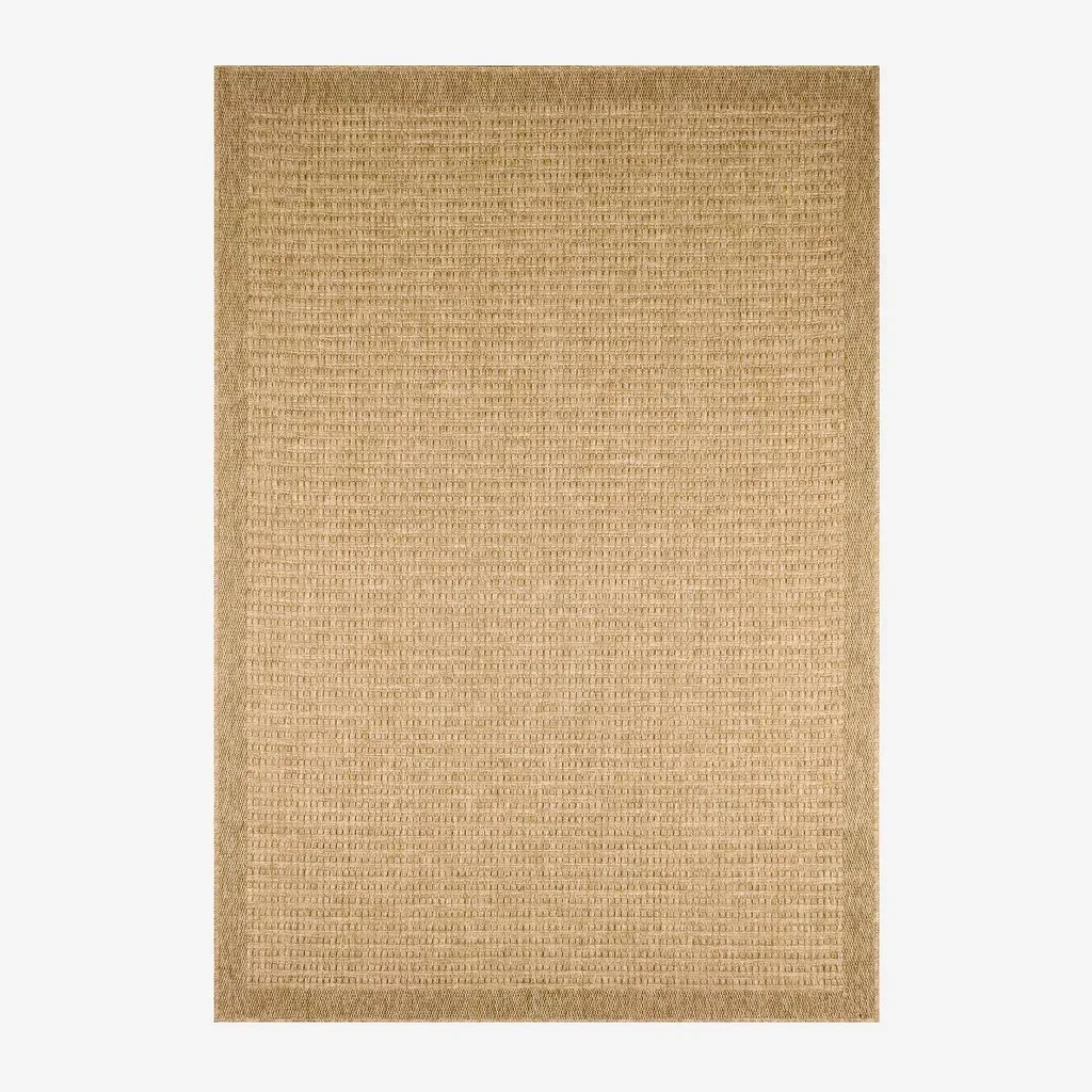 Alfombra beige efecto yute interior exterior estilo bohemio Finch