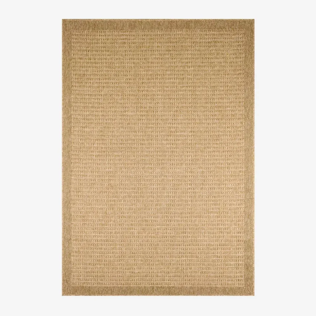 Alfombra beige efecto yute interior exterior estilo bohemio Finch