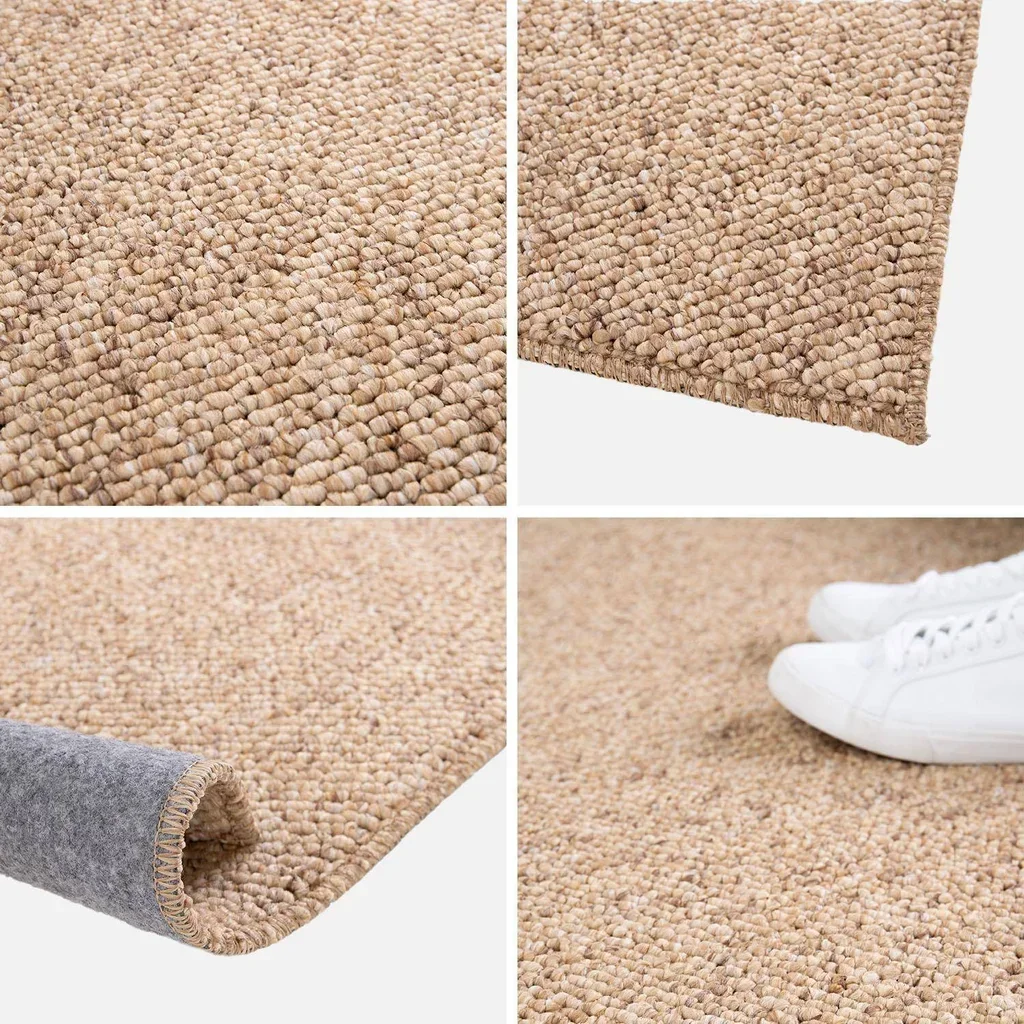 Looped pile mottled caramel rug soft and warm interior Oeko-Tex certified