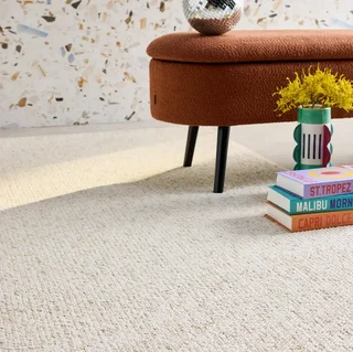 Tapis bouclette intérieur chiné couleur crème douceur naturelle