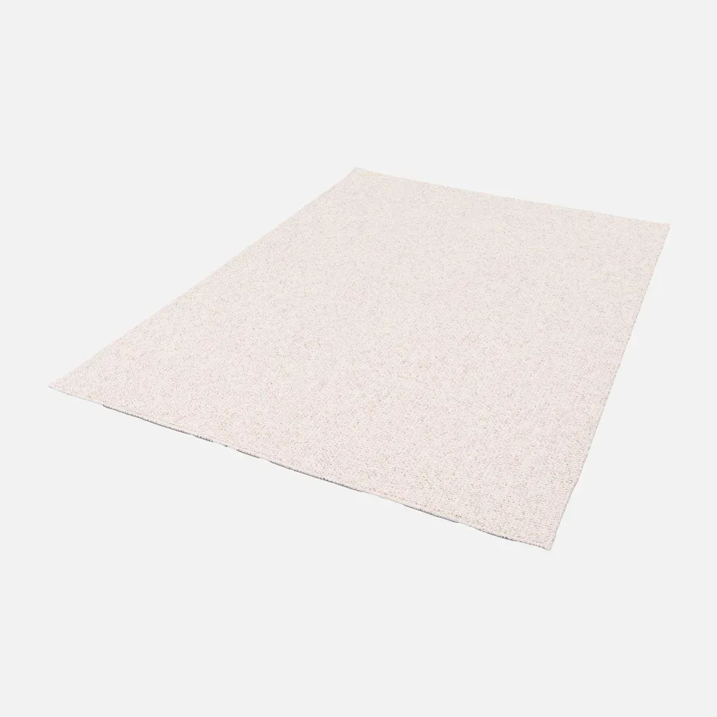 Tapis bouclette intérieur chiné couleur crème douceur naturelle