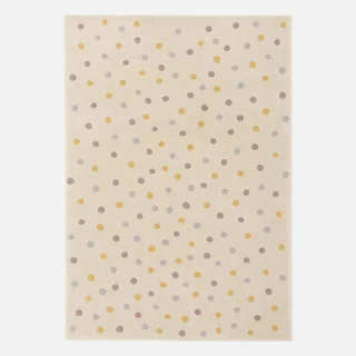 Tapis chambre enfant pois multicolores pastel 120x170 cm doux confortable