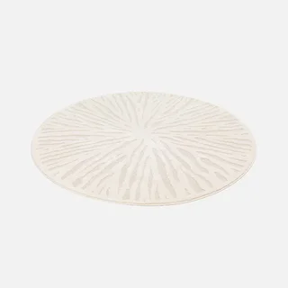 Tapis rond 160 cm écru Helen style scandinave minimaliste salon chambre cosy doux