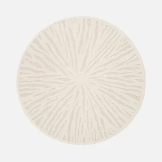 Tapis rond 160 cm écru Helen style scandinave minimaliste salon chambre cosy doux