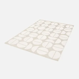 Tapis géométrique crème beige intérieur extérieur antistatique UV recyclé