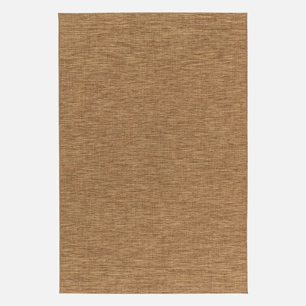 Outdoor-Teppich Jute-Optik Karamellfarbe Terrasse Garten
