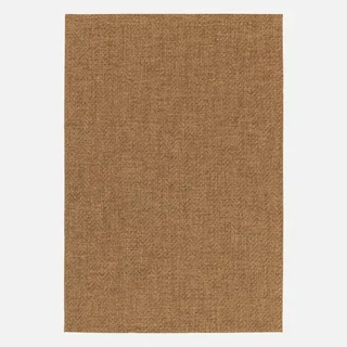 Tapis d'entrée extérieur aspect jute caramel motif chevrons