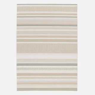 Tapis vintage motifs linéaires crème beige gris intérieur extérieur