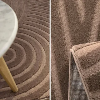 Innenteppich Moka Bögen Brad - Elegante und warme Wohndeko