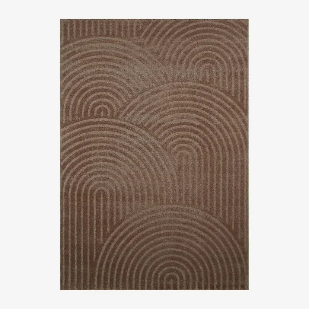 Tapis d'intérieur arches moka Brad - doux et élégant pour salon ou chambre