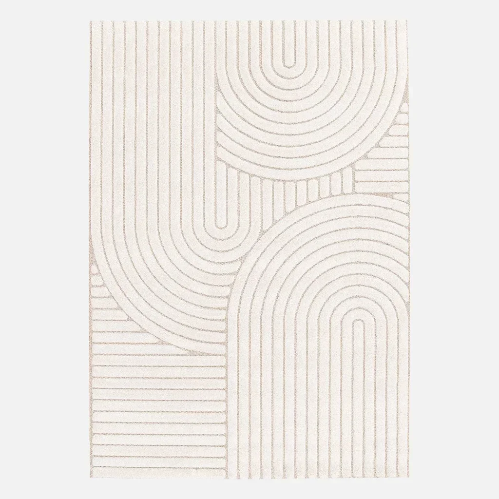 Tapis intérieur arches ethnique beige crème doux salon chambre