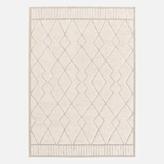 Tapis berbère beige crème style ethnique doux intérieur salon chambre