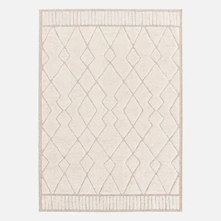 Tapis berbère beige crème style ethnique doux intérieur