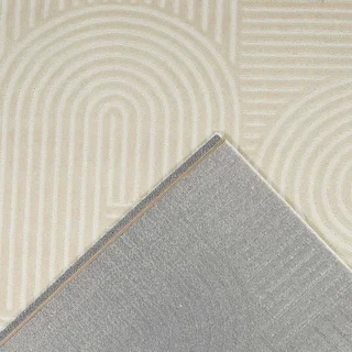 Tapis crème Jenny motif arches géométriques design moderne intérieur salon chambre