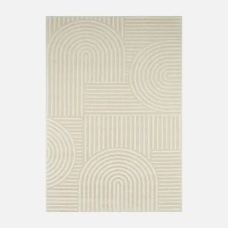 Tapis crème Jenny arches géométriques design moderne intérieur