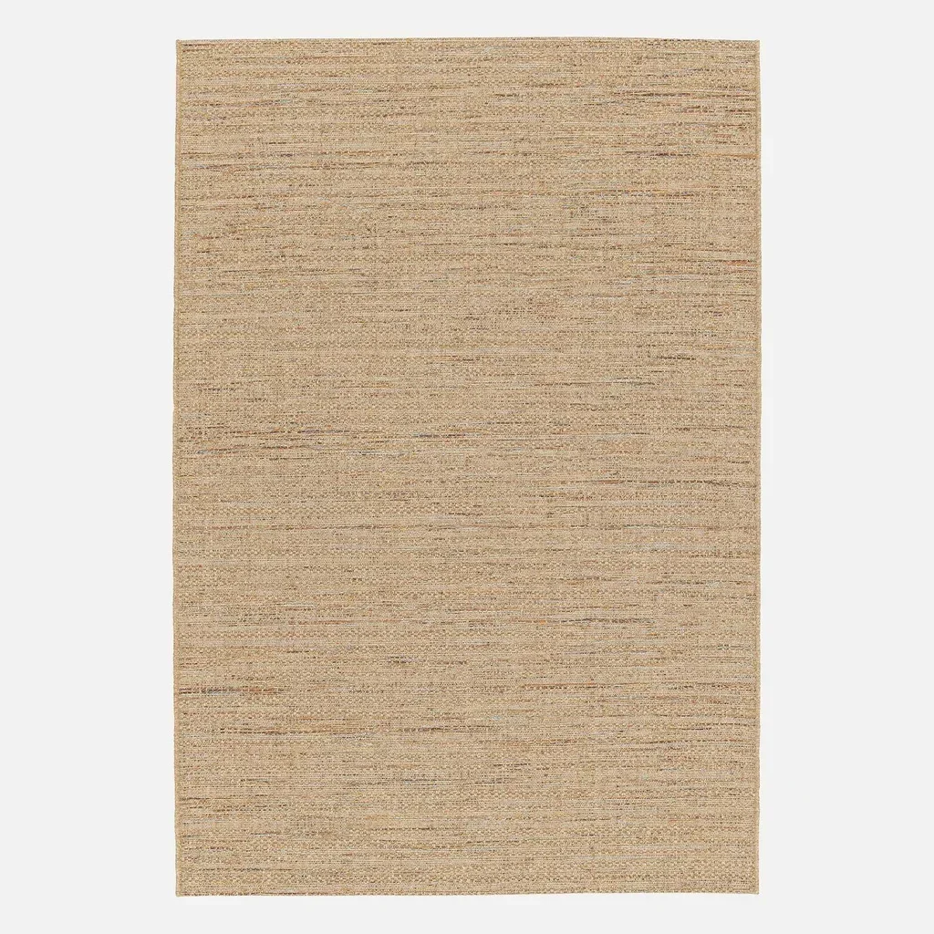 Tapis jute naturel intérieur extérieur accents colorés résistant UV