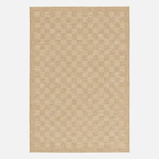 Tapete Juta Natural Xadrez Interior Exterior Resistente UV 120x170cm